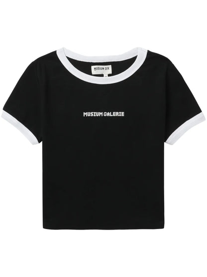 Logo-Embroidered Cropped T-Shirt