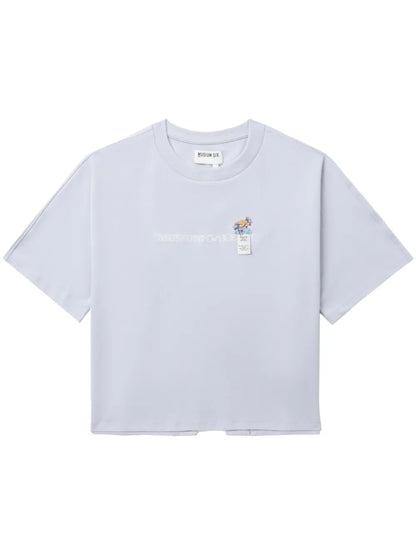 Embroidered Cut-Out T-Shirt