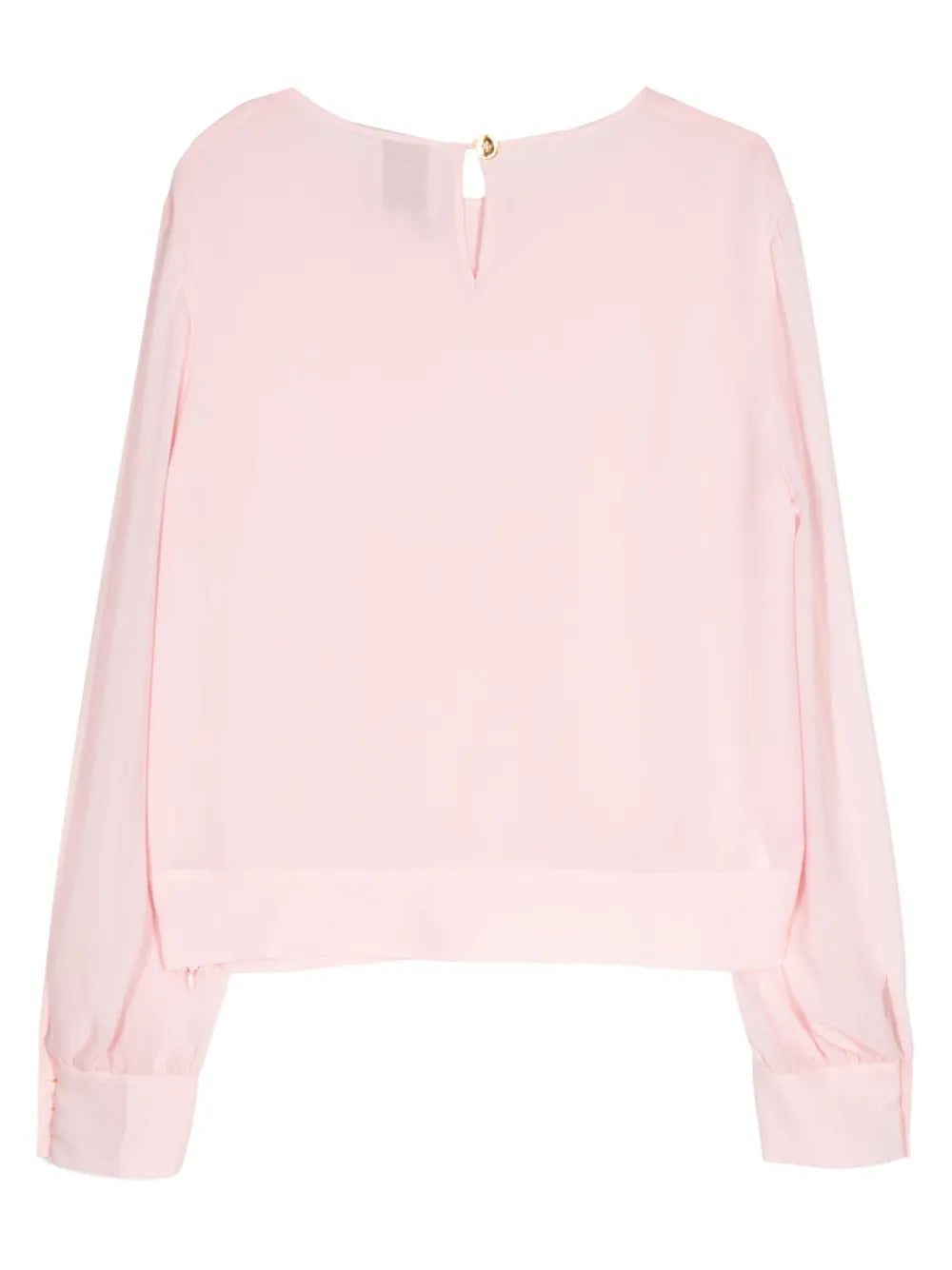 Pleat-Detailed Sheer Blouse