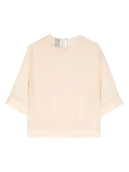 Pleated Half-Sleeve Top