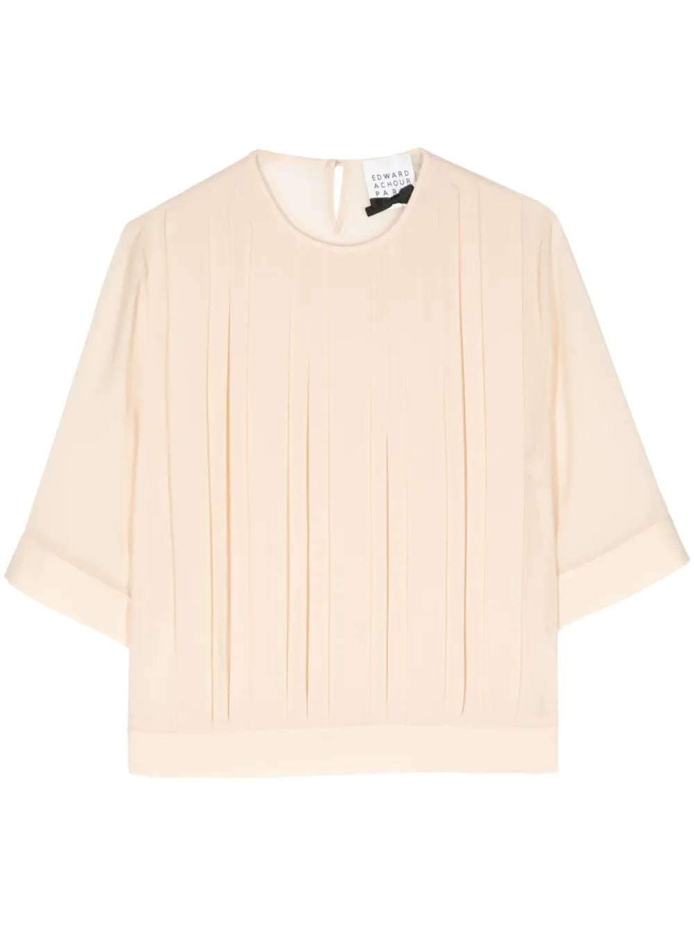 Pleated Half-Sleeve Top