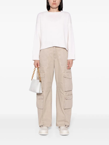 Panelled Cotton Cargo Trousers