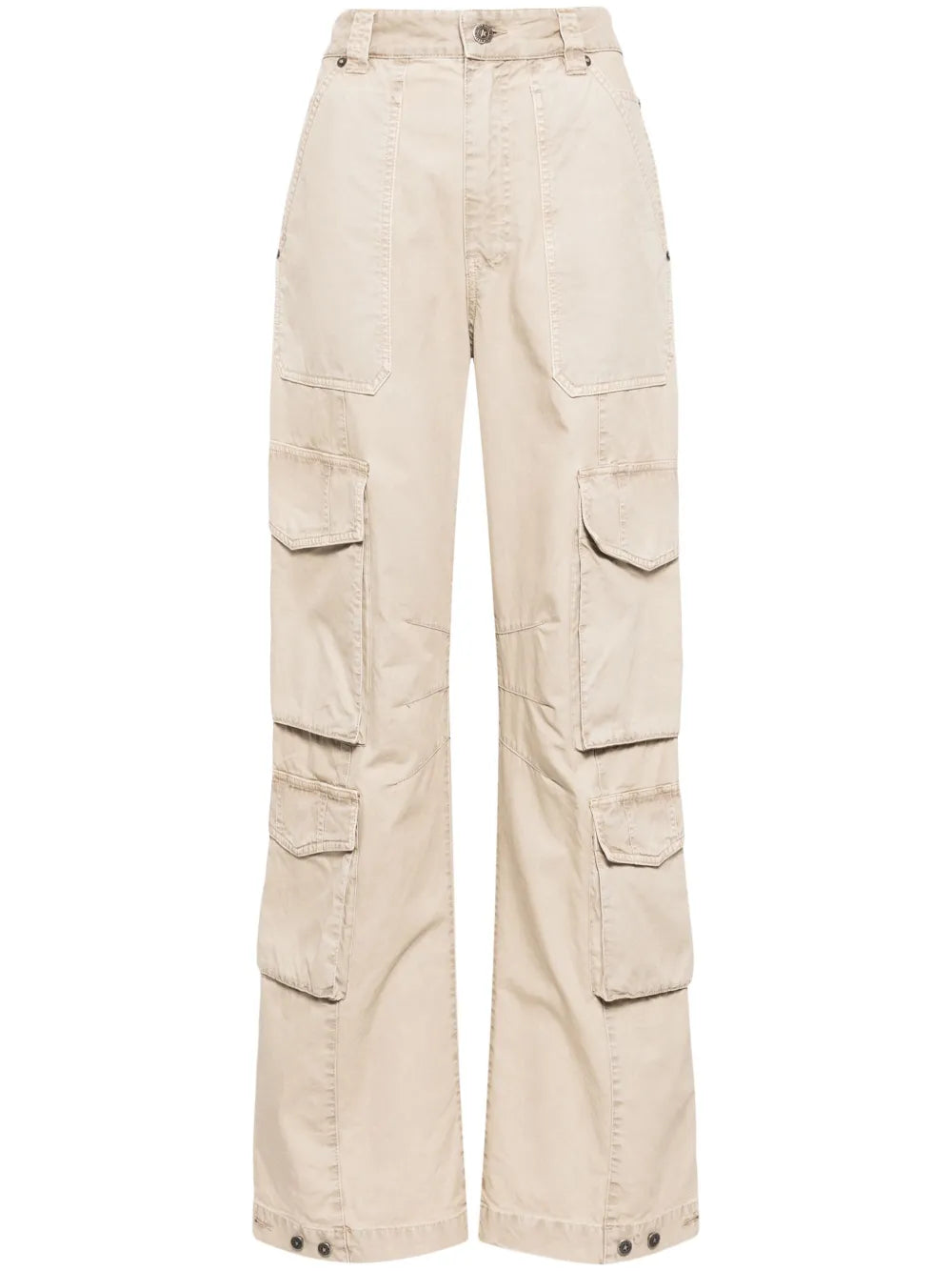 Panelled Cotton Cargo Trousers