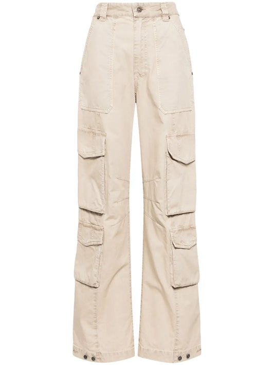 Panelled Cotton Cargo Trousers