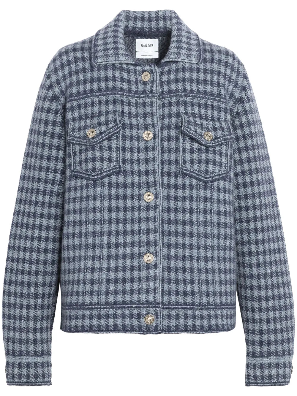 Gingham Cashmere-Blend Jacket
