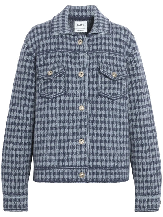 Gingham Cashmere-Blend Jacket