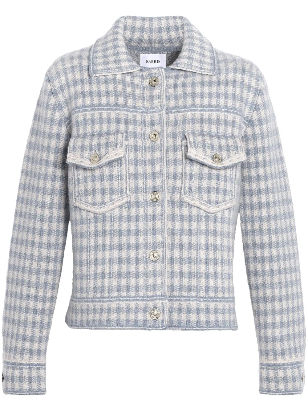 Gingham Cashmere-Blend Jacket