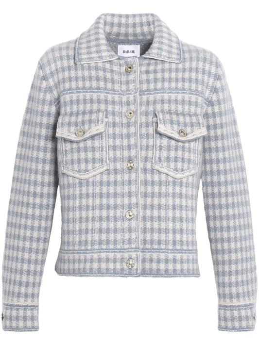 Gingham Cashmere-Blend Jacket
