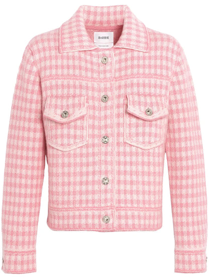 Gingham Cashmere-Blend Jacket