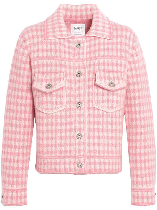 Gingham Cashmere-Blend Jacket
