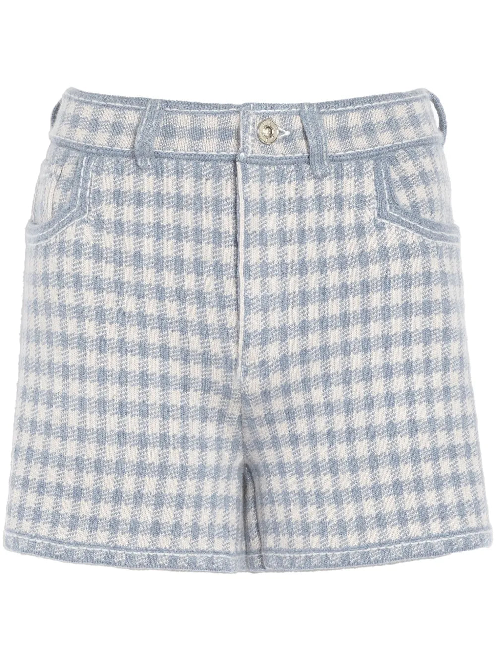 Gingham-Check Cashmere-Blend Shorts