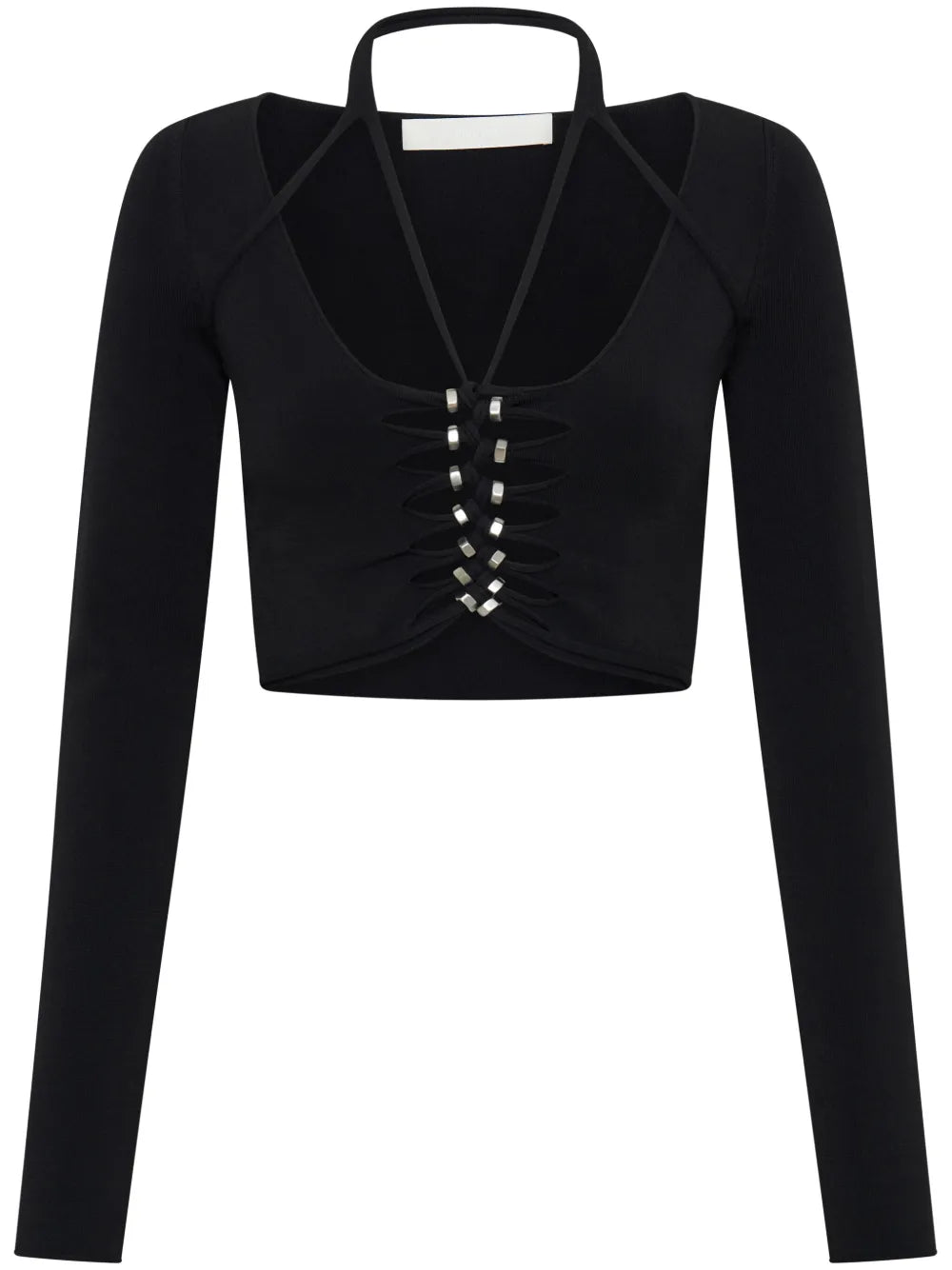 Cut-Out Halterneck Crop Top