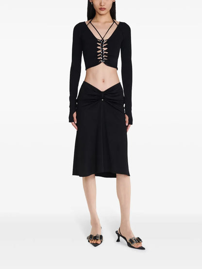 Cut-Out Halterneck Crop Top