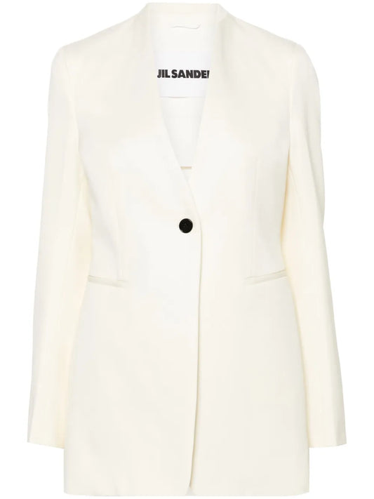 Single-Breasted Wool Blazer
