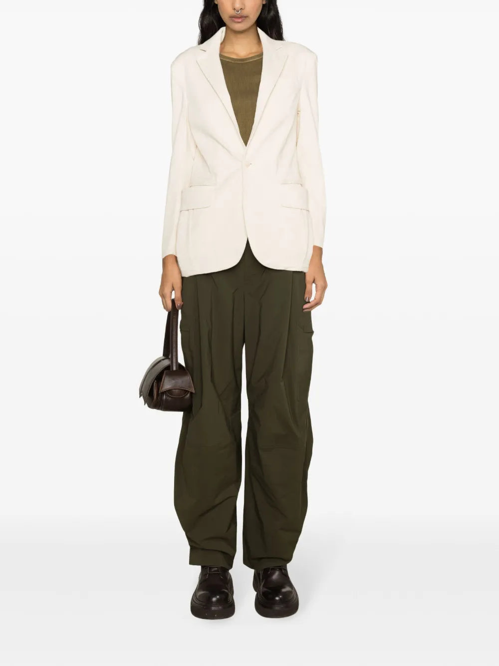 Shrunken Single-Breasted Blazer
