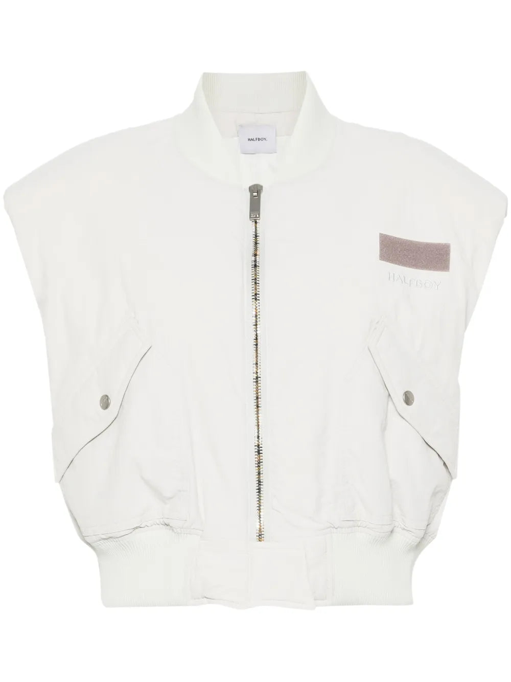 Sleeveless Padded Bomber Jacket