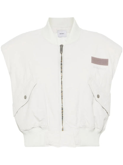 Sleeveless Padded Bomber Jacket