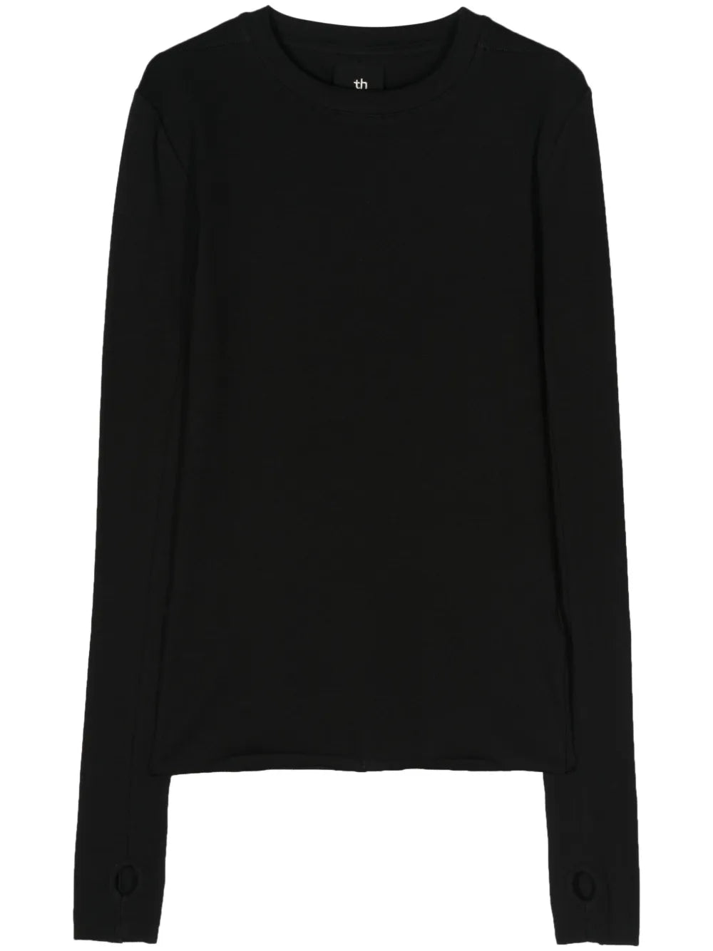 Long-Sleeve Fine Ribbed T-Shirt