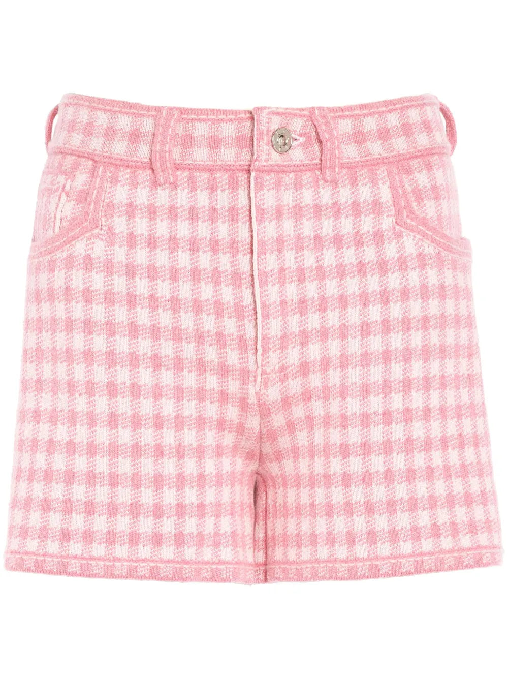 Gingham-Check Cashmere-Blend Shorts