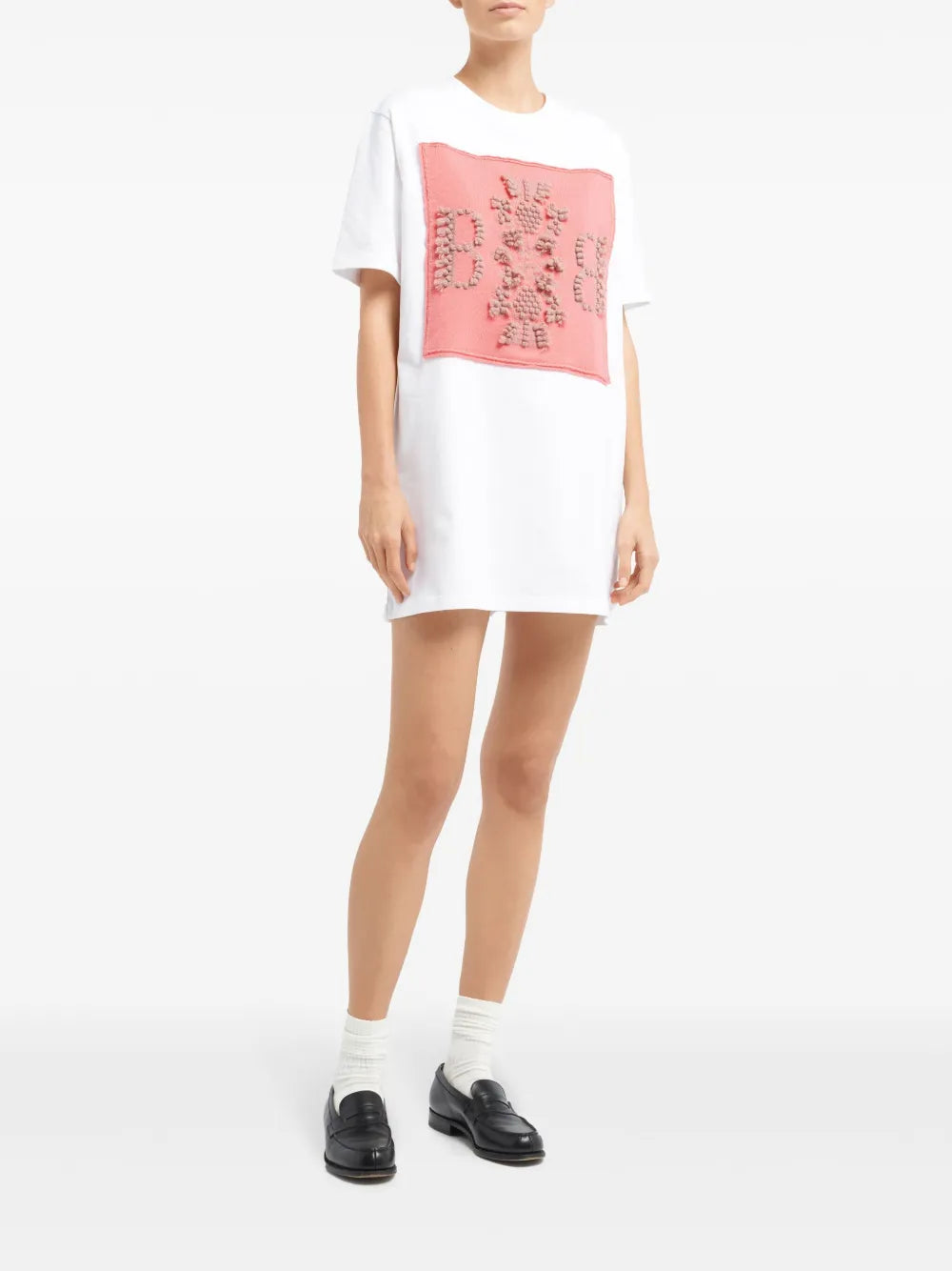 Logo-Patch Cotton T-Shirt Dress