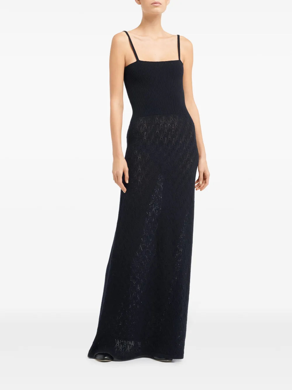 Knitted Cashmere Lace Dress