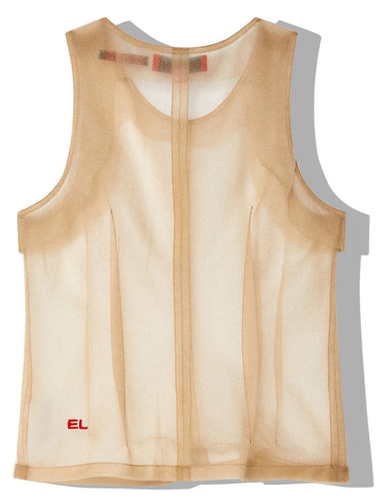 Sculpt Semi-Sheer Tank Top