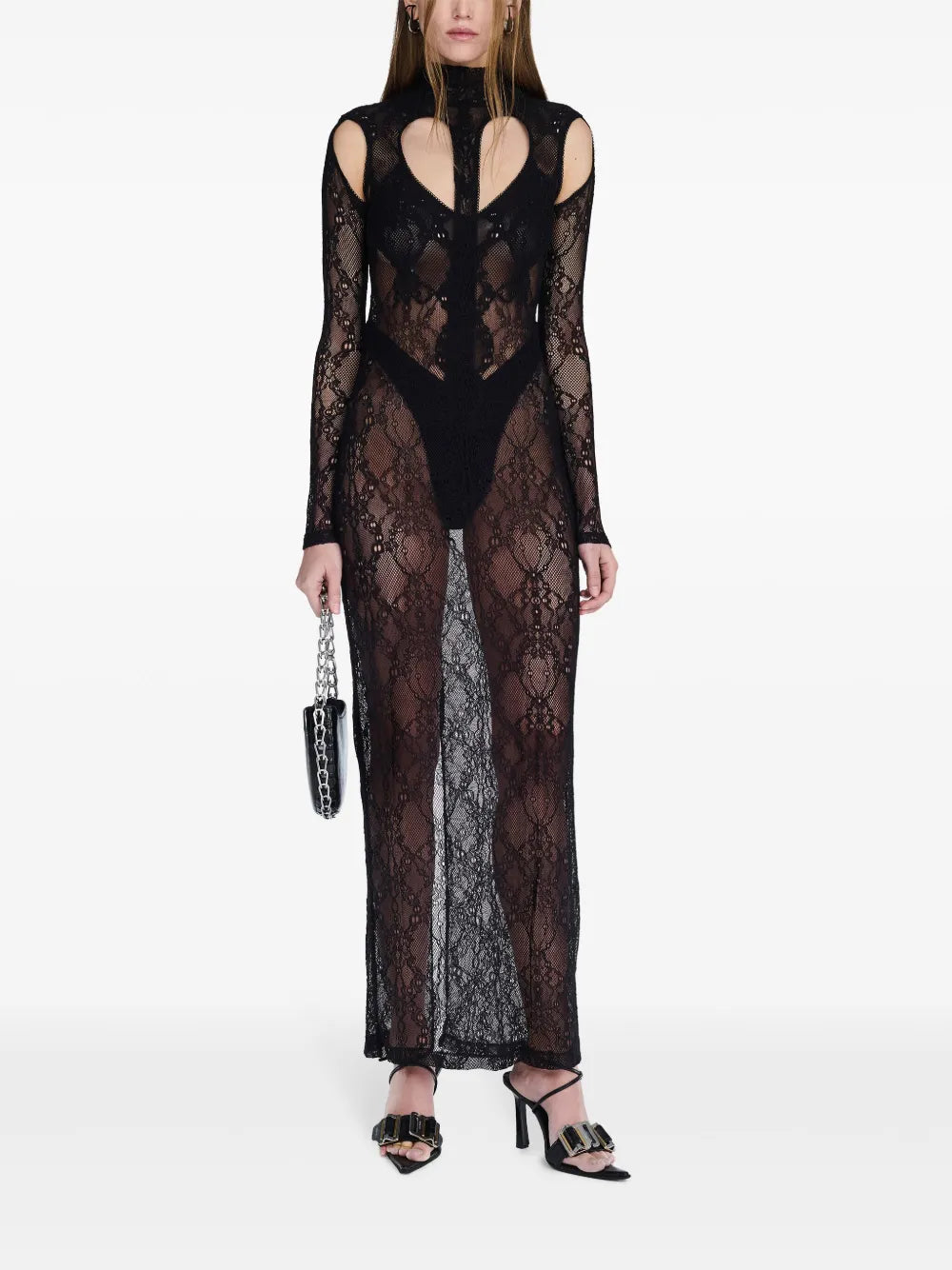Cut-Out Lace Maxi Dress