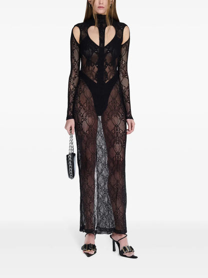 Cut-Out Lace Maxi Dress
