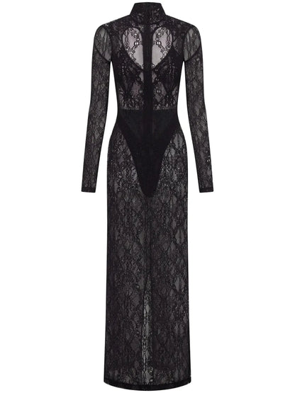 Cut-Out Lace Maxi Dress