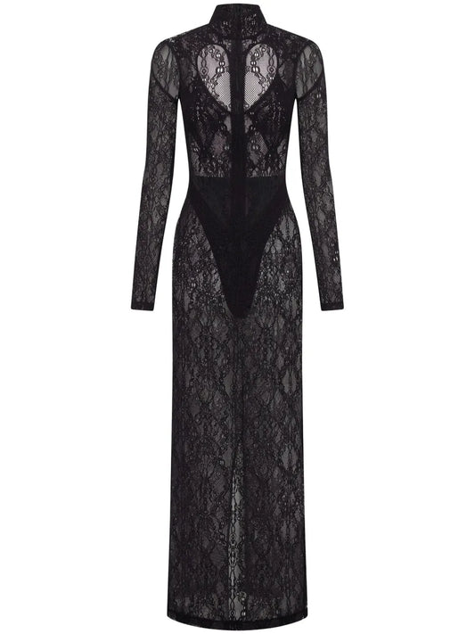 Cut-Out Lace Maxi Dress