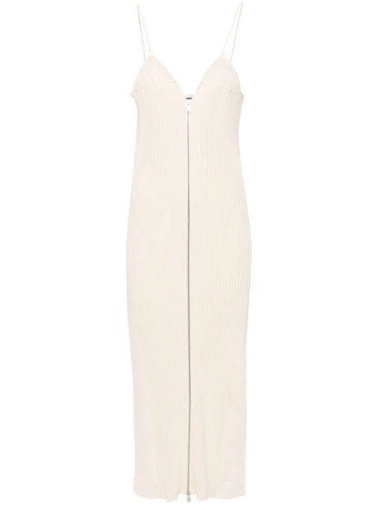 Ribbed-Knit Cotton Maxi Dress