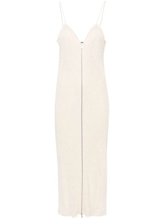 Ribbed-Knit Cotton Maxi Dress