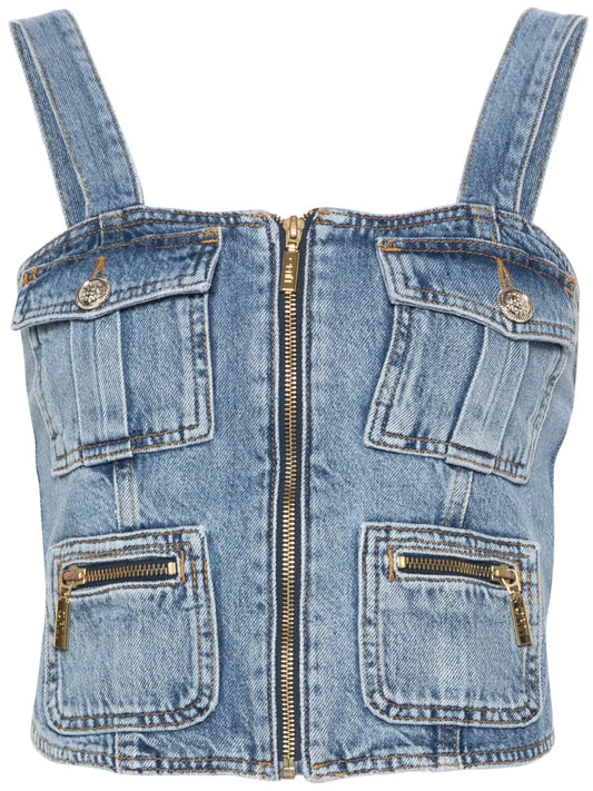 Denim Cropped Top