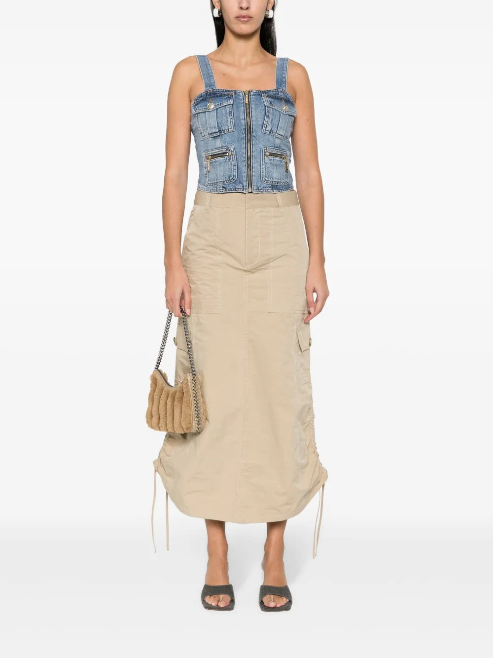 Denim Cropped Top