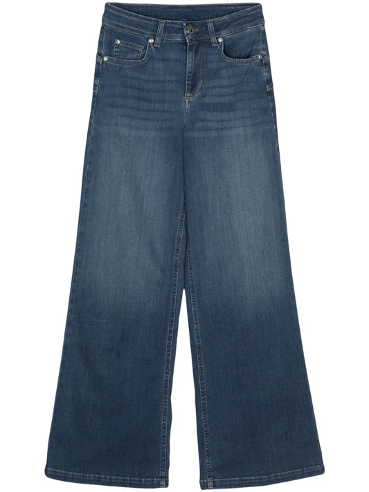 Logo-Patch Flared Jeans