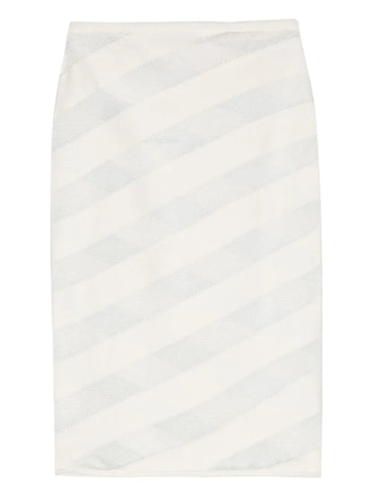Zebara Semi-Sheer Panel Skirt