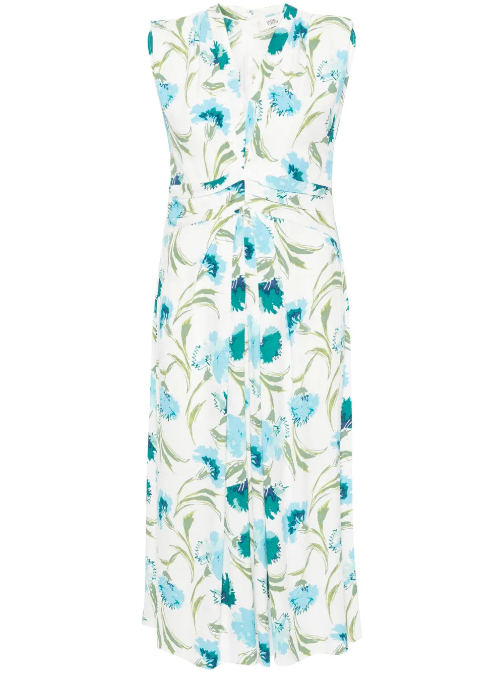 Floral-Print Twill Dress