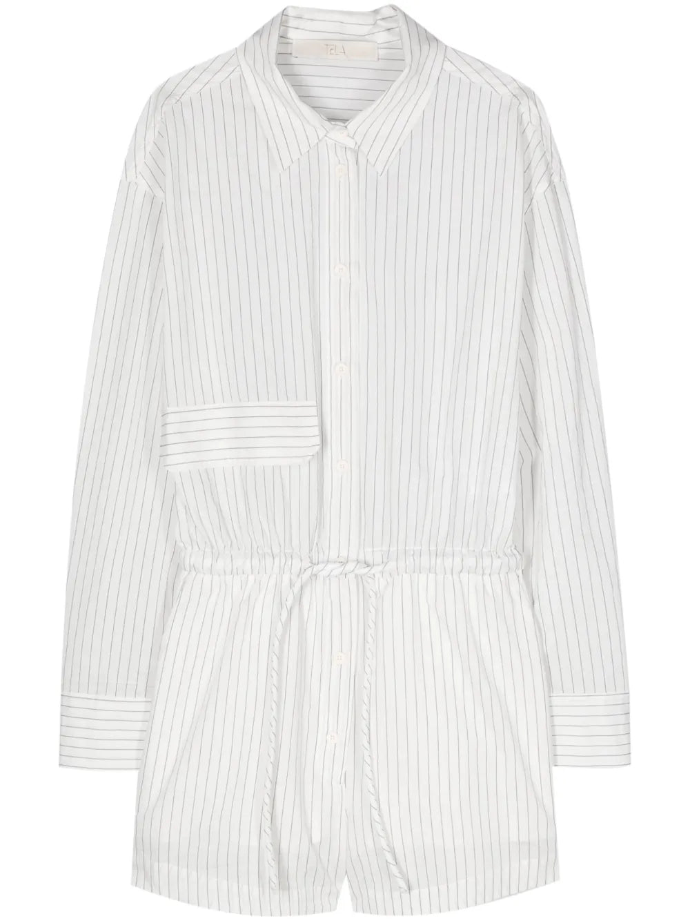 Pinstripe Seersucker Jumpsuit