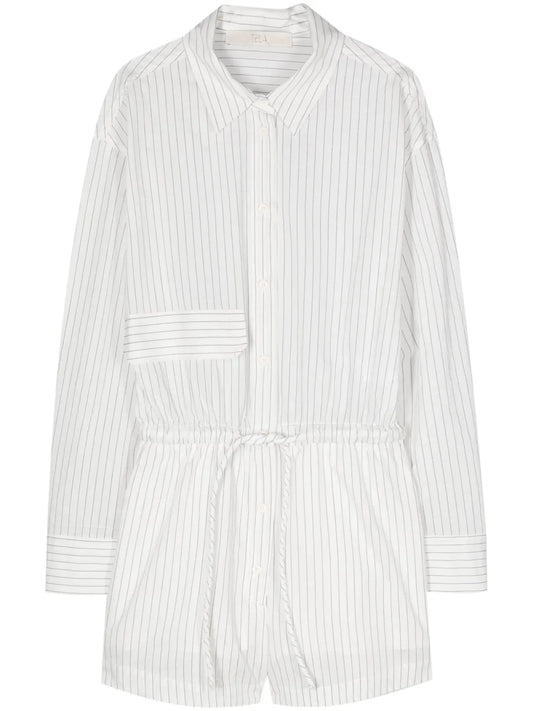 Pinstripe Seersucker Jumpsuit