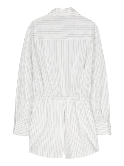 Pinstripe Seersucker Jumpsuit