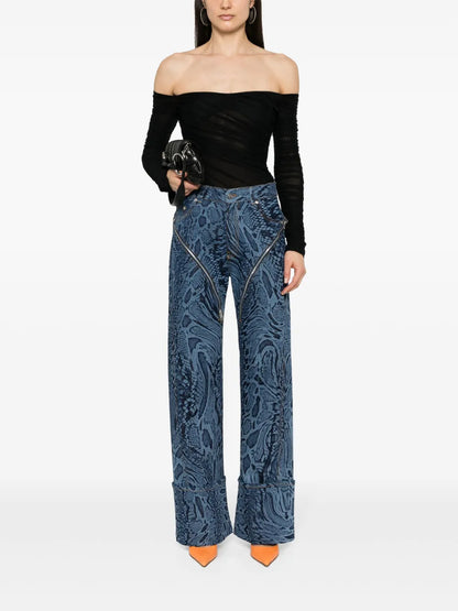 Off-Shoulder Mesh Bodysuit