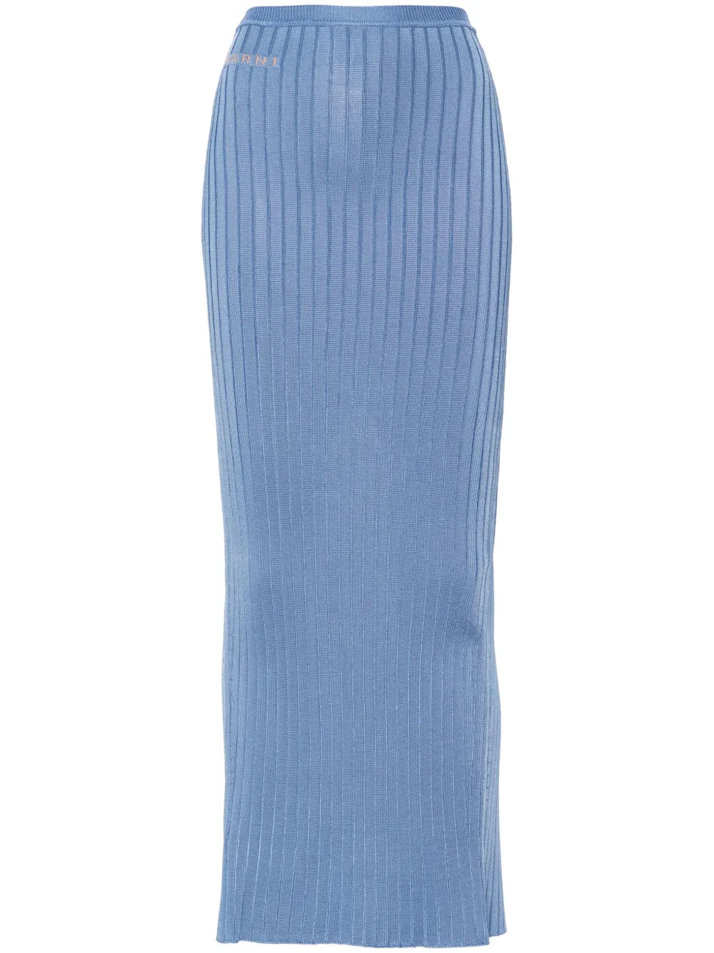 Jacquard-Logo Ribbed Maxi Skirt