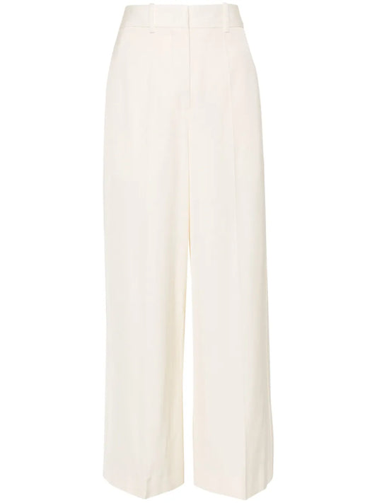 Pressed-Crease Straight-Leg Trousers