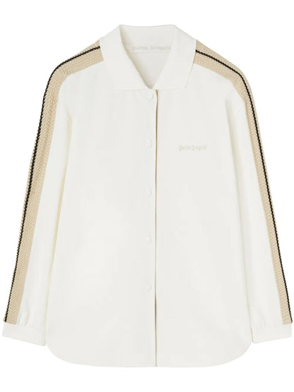 Logo-Embroidered Cotton Track Shirt