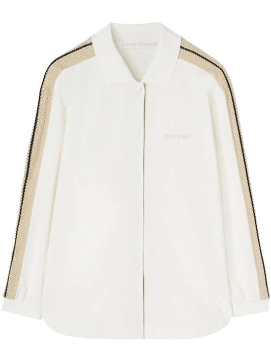 Logo-Embroidered Cotton Track Shirt