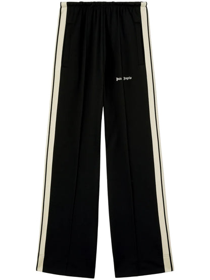 Logo-Embroidered Wide-Leg Track Pants