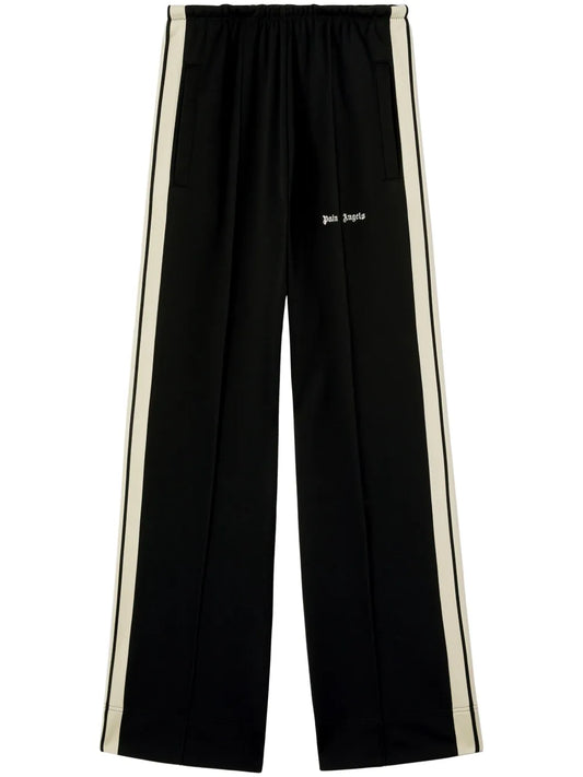 Logo-Embroidered Wide-Leg Track Pants