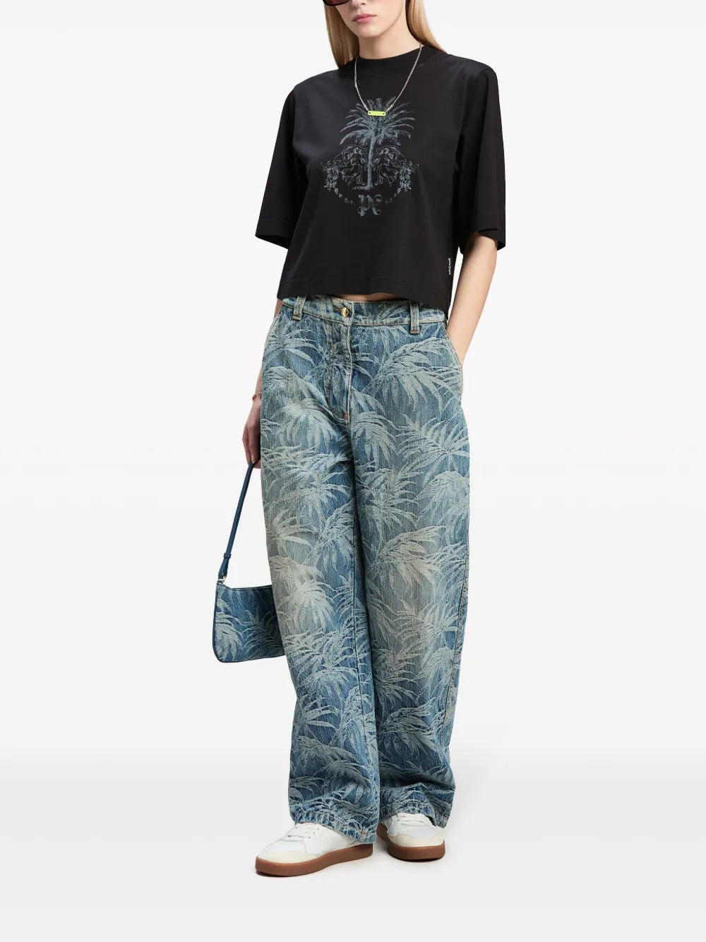 Palms Pencil Cotton Cropped Top