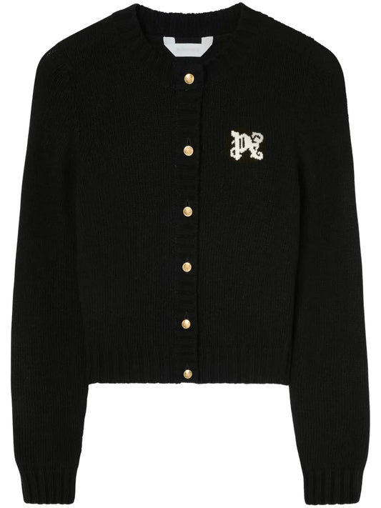 Pa Monogram-Intarsia Cardigan