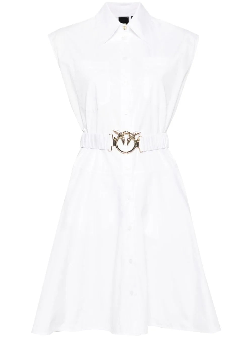 Sleeveless Cotton Shirt Dress